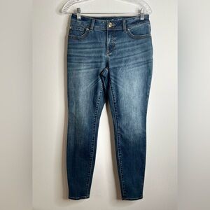 INC International Concepts Denim Skinny Leg Curvy Fit Jeans Blue Size 4 Petite